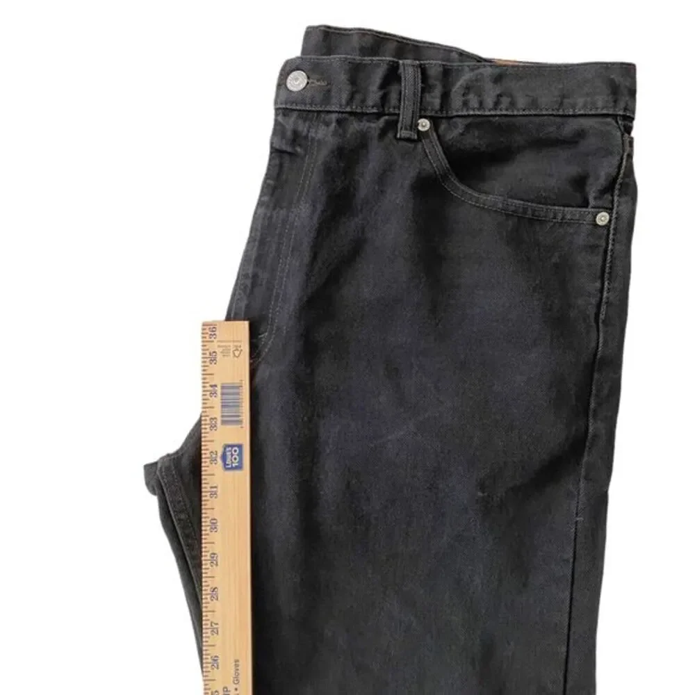 Levi's‎ 505 Jeans Mens Size W40 L 34 Black Straight Relaxed Fit 32